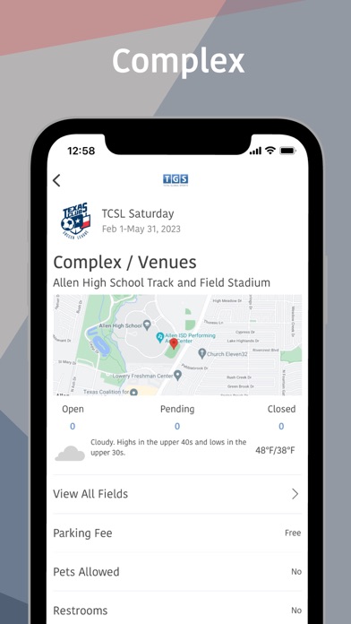 Texas Club Soccer League Screenshot
