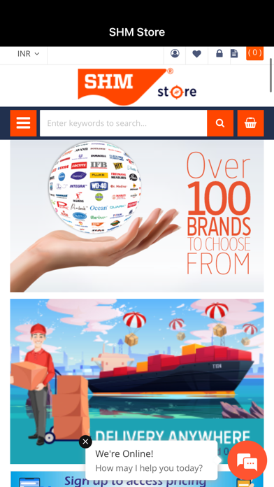 The SHM Store: Online Shopping Screenshot