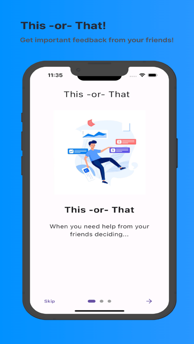 This or That Application iPhone screenshot 1 - Social Networking app