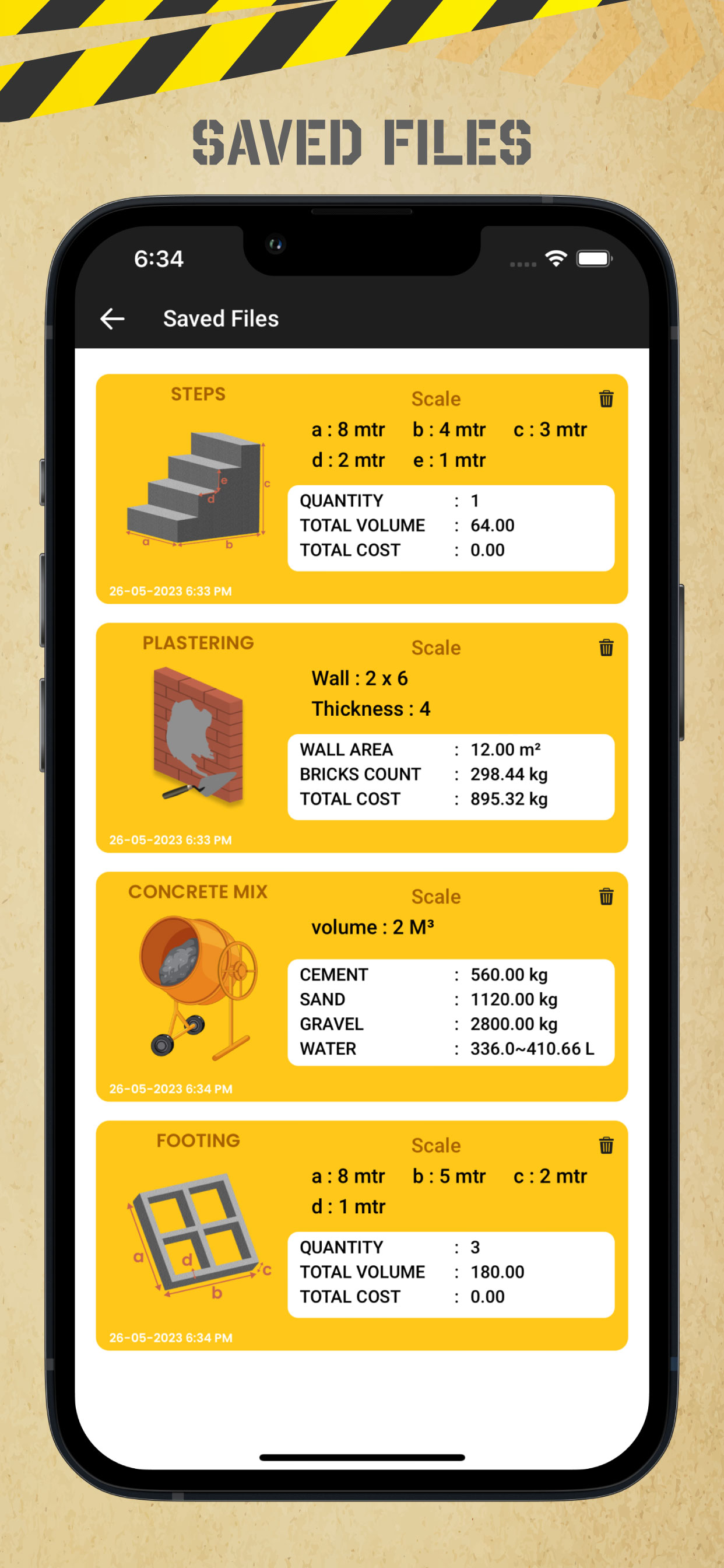 Moro Concrete Calculator