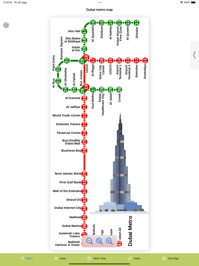 Dubai metro map