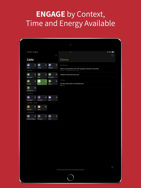 Claritist iPad screenshot 5 - Productivity app
