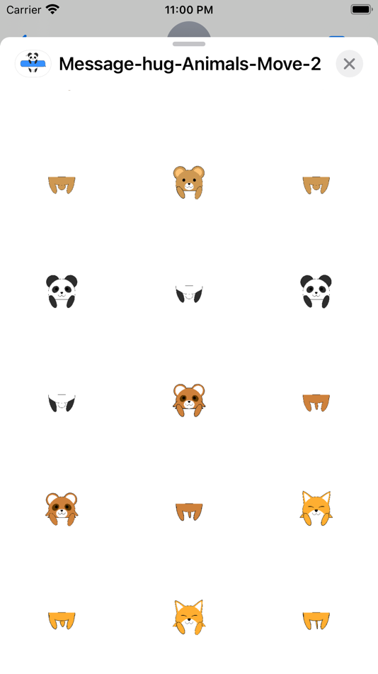 #3. Message hug Animals Move 2 (iOS) 게시자: kazuya fujinami