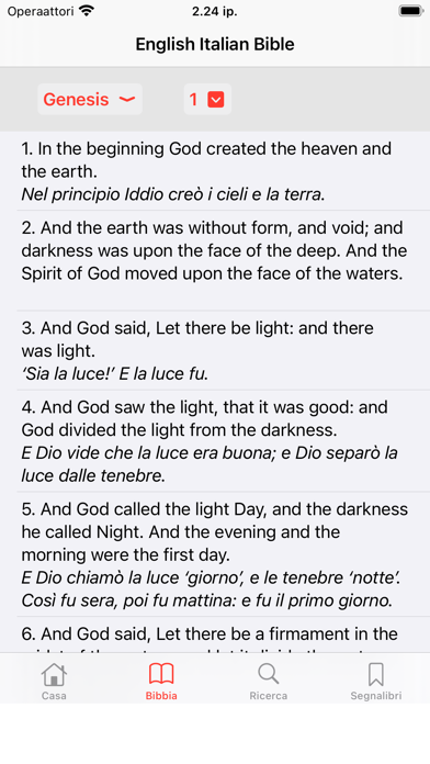 English - Italian Bible Screenshot