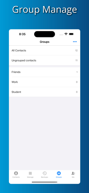 ‎Contacts Pro - Backup&Restore Screenshot