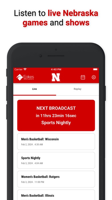 Official Nebraska Huskers Screenshot
