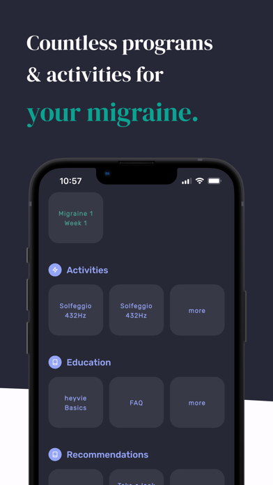 heyvie: migraine coach Screenshot