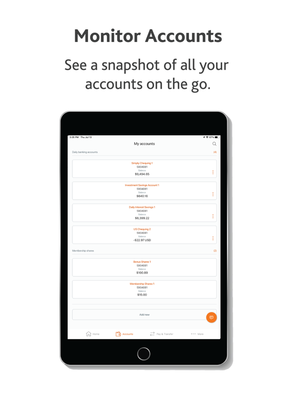 Alterna Savings Mobile Banking iPad screenshot 4 - Finance app