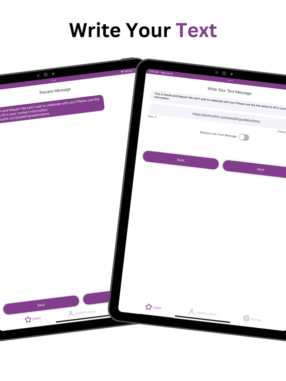 TextMyLink iPad screenshot 3 - Utilities app