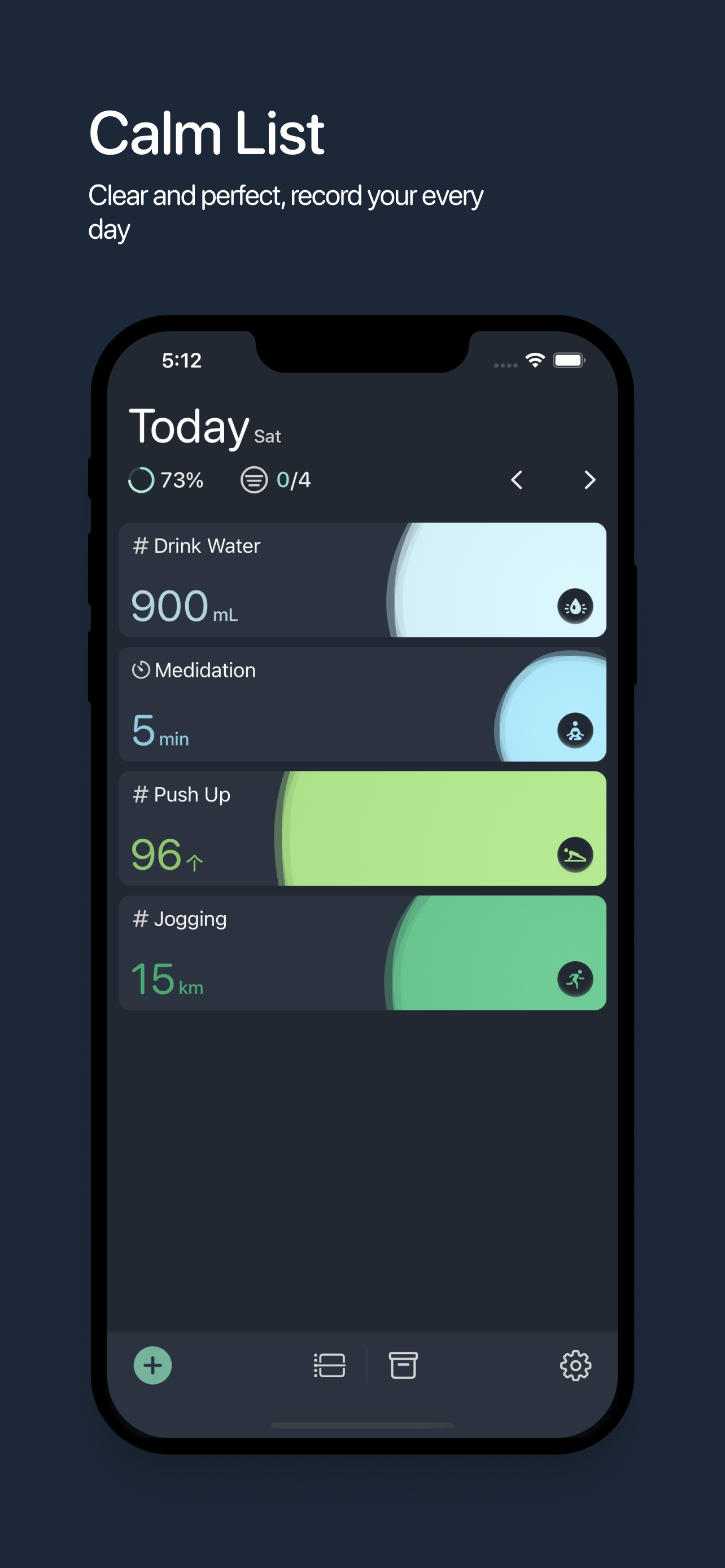 Calm List - Habit Tracker