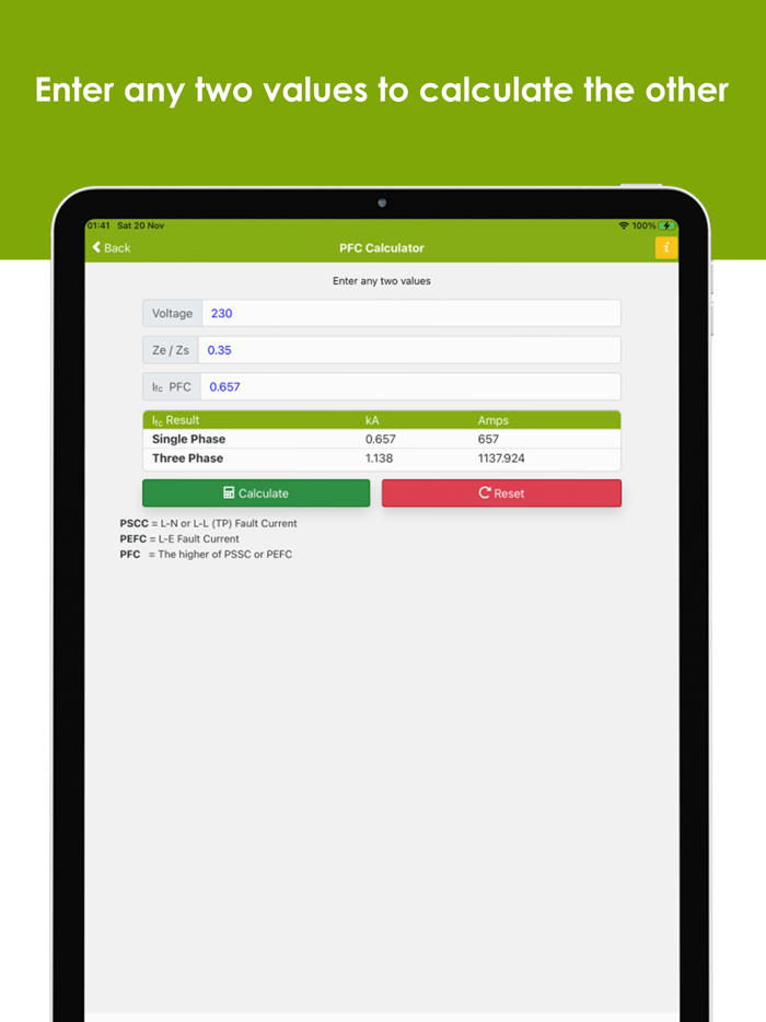 Fault Current Calculator