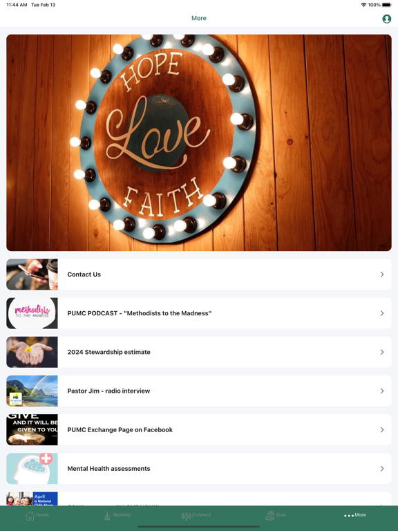 Palmdale UMC iPad screenshot 4 - Lifestyle app