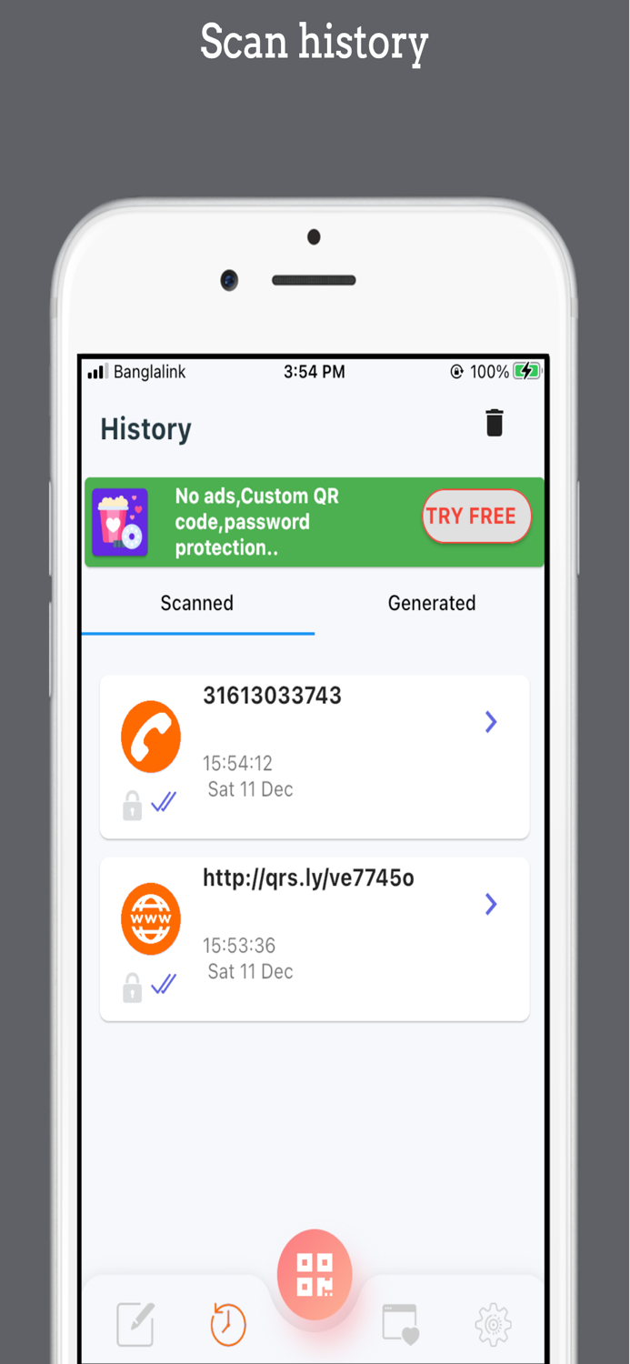 QR scanner - QR code reader .