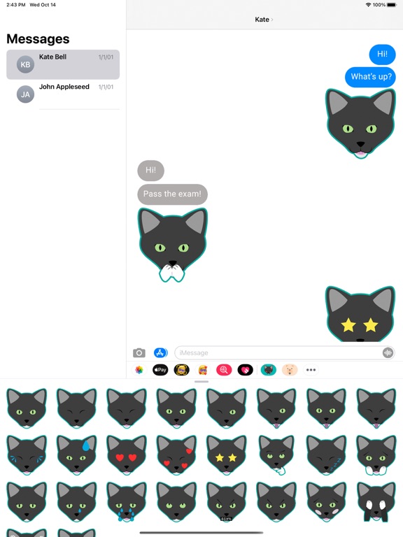 Screenshot #5 pour Henry the Black Cat Stickers