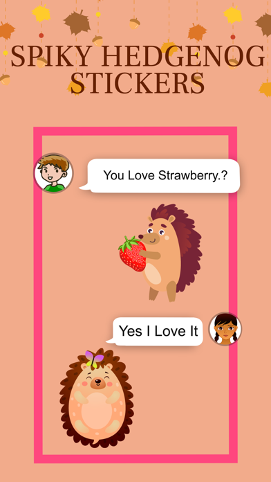 Spiky Hedgehog Stickers Screenshot