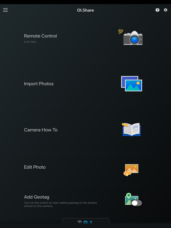 OM Image Share iPad screenshot 1 - Photo & Video app