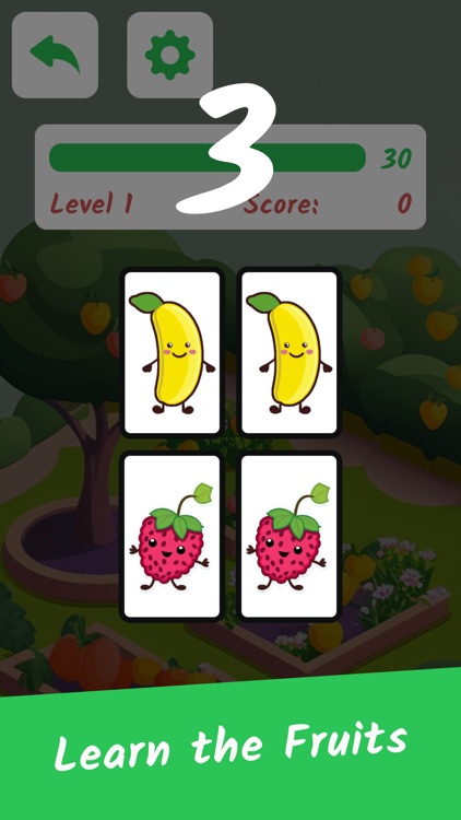 Kids Memory Game: Fruits