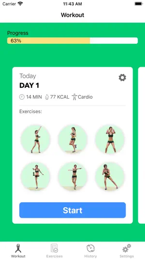 HIIT Cardio Workout - 30 Days screenshot 2