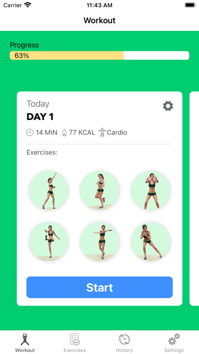 HIIT Cardio Workout - 30 Days screenshot n.2