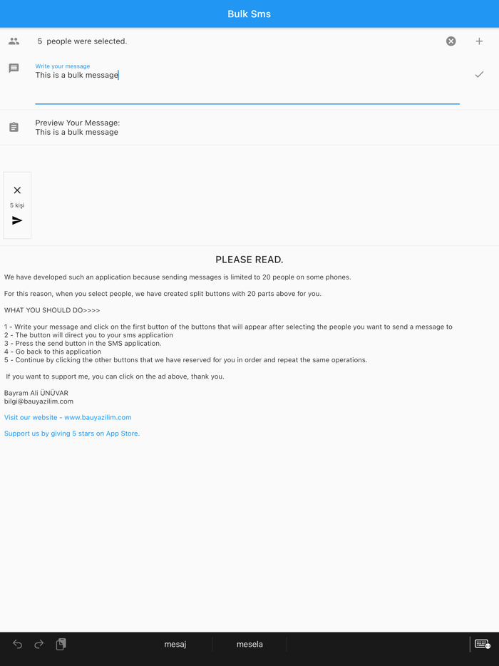 Toplu Mesaj Gönderme Sms