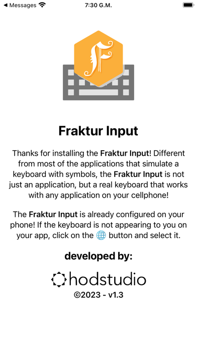 Fraktur Input Screenshot