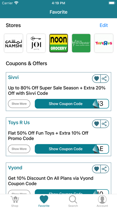 VoucherCodesUAE: Coupon Codes Screenshot