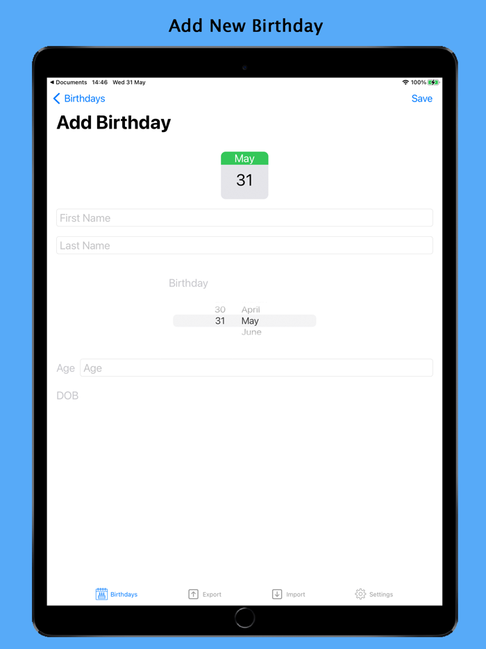 Birthday Reminder and Countdown