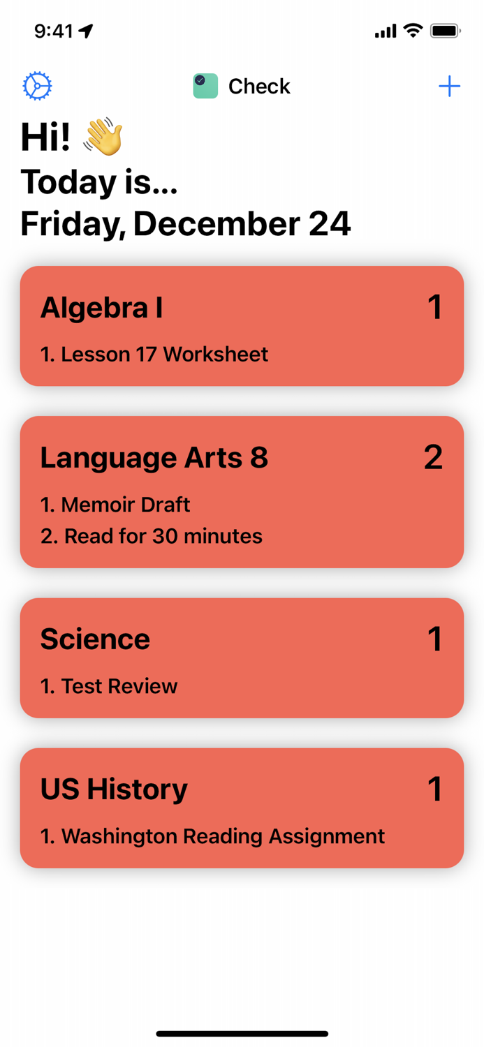Check Homework Manager