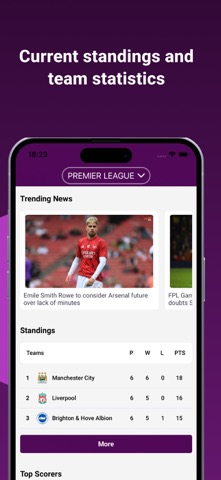 Premier League Live Scoreのおすすめ画像1