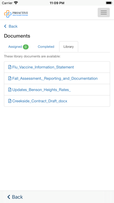 Proactive Healthcare Staffing Screenshot