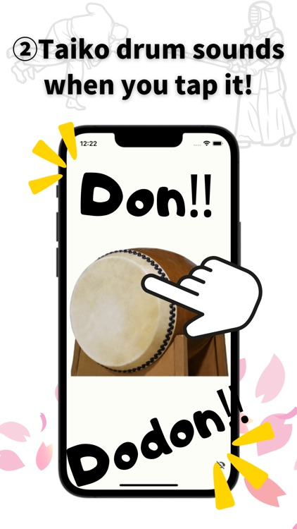Japanese taiko drum.Timer app