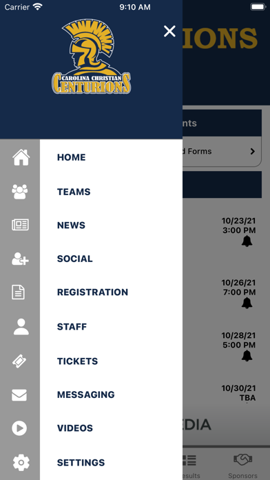 Carolina Christian Athletics Screenshot
