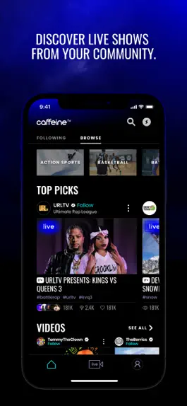 Game screenshot Caffeine: Live Streaming apk