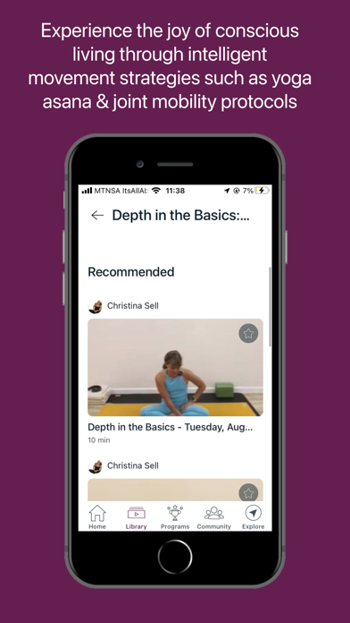 Christina Sell Yoga Online Screenshot