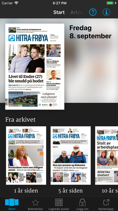Hitra-Frøya eAvis Screenshot