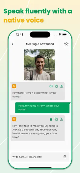 Game screenshot AI Learn Fluent Talks | OnMind apk