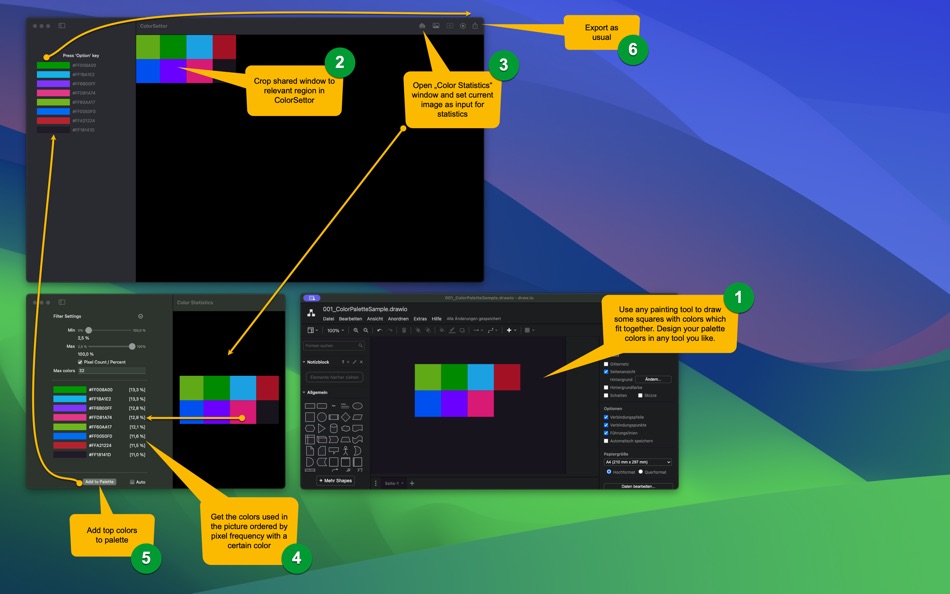 #1. ColorSettor (macOS) 由: Bernd Meinhold