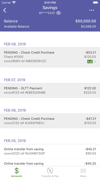 Young Americans Bank Screenshot