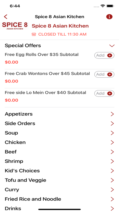 Spice 8 Kitchen-Restaurant Screenshot