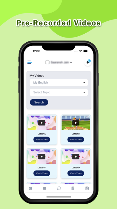 The Kinder Castle Student App Screenshot