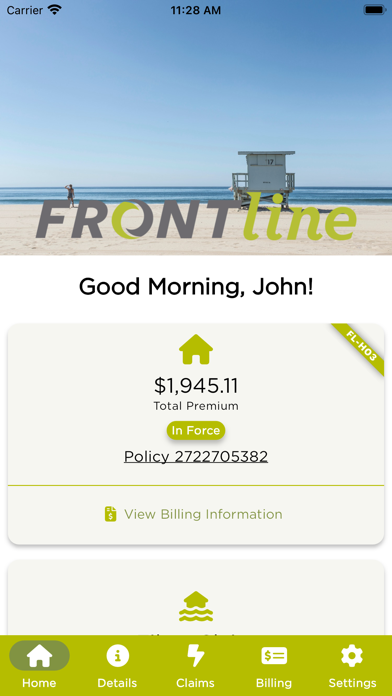 Frontline Insurance Screenshot