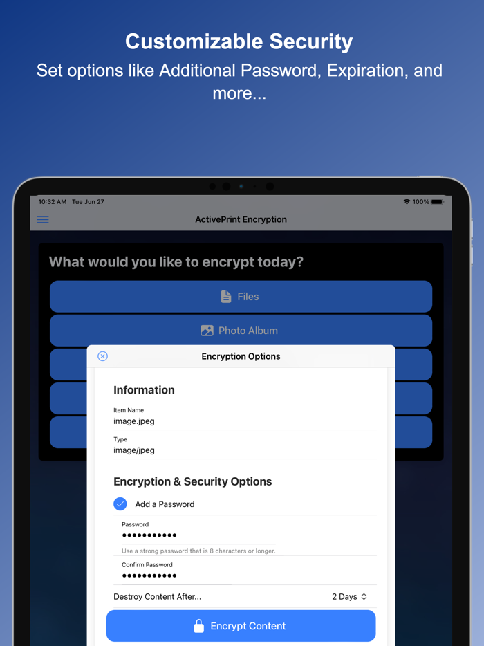ActivePrint Encryption