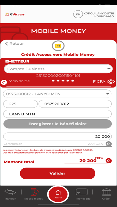 e-Access Screenshot