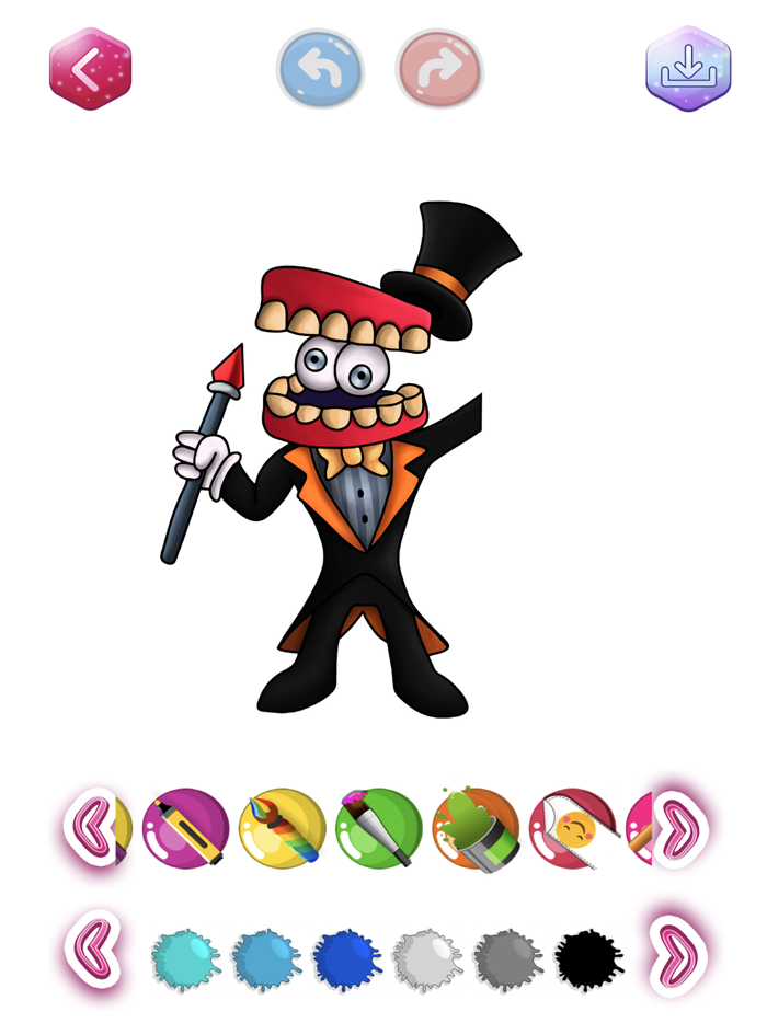 Digital Circus Coloring Book