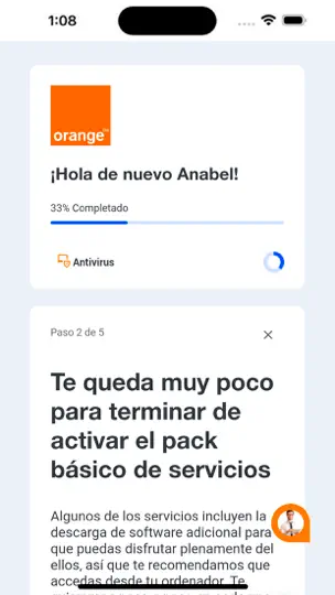 Captura de pantalla de Tu Experto Orange en iPhone 2