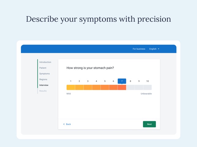 Symptom Selector, Product Finder