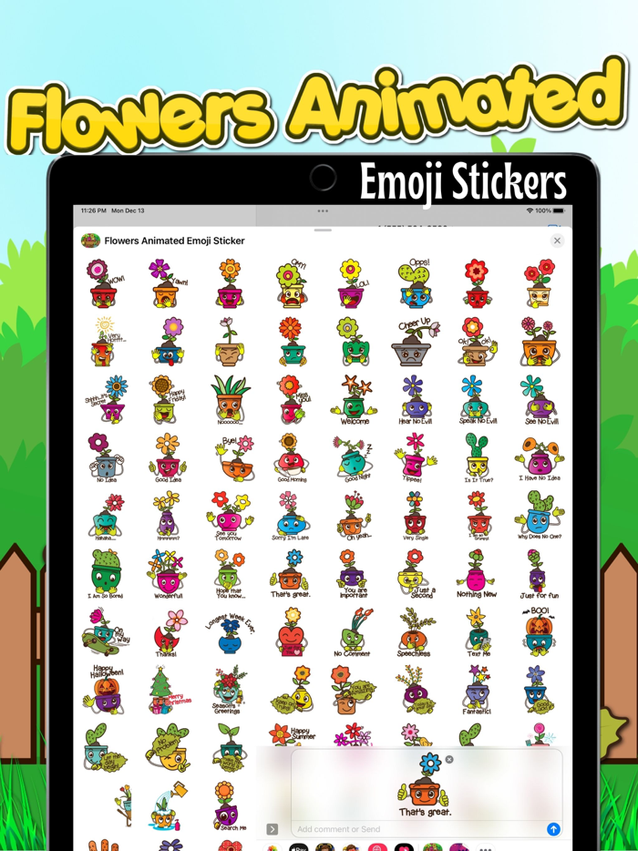 Flowers Animated Emoji Sticker
