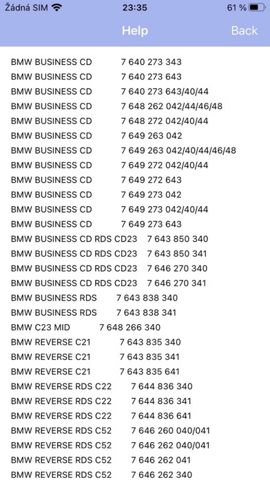RADIO CODE for BMW BUSINESS Screenshot