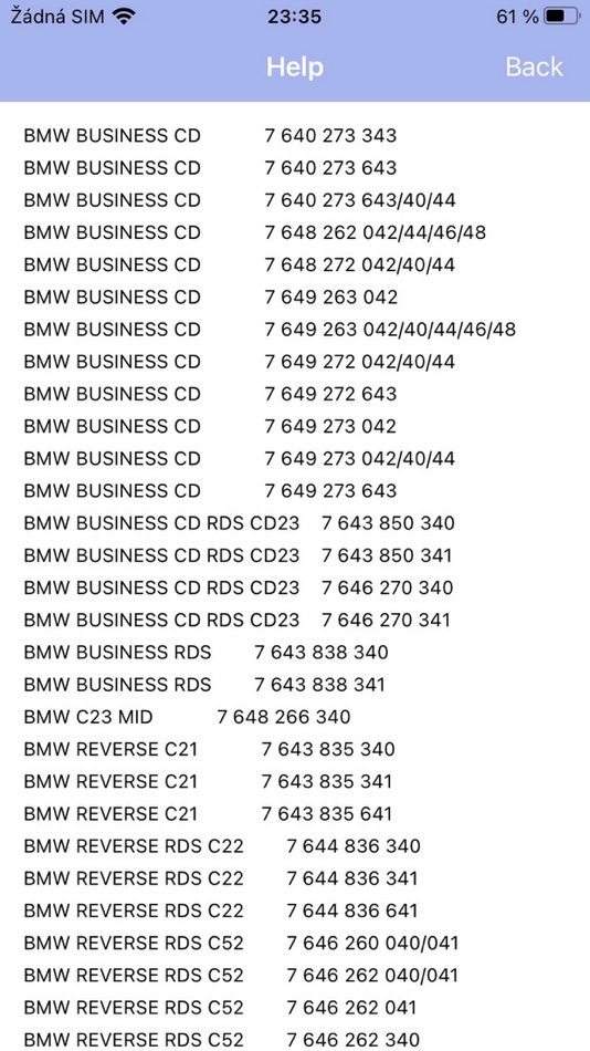 #3. RADIO CODE for BMW BUSINESS (iOS) 由: Petr Svihovec