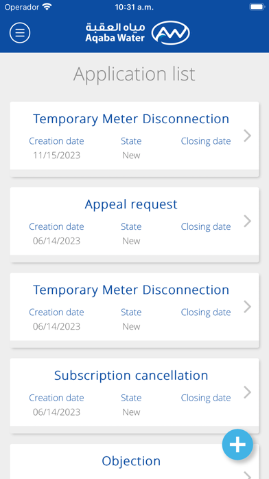 Aqaba water online services Screenshot